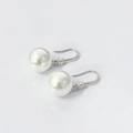 Eleganti orecchini di perle in argento S925 con zirconi in stile retrò francese - Argento 925 / 12mm