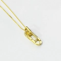 Collana in argento S925 con doppi anelli intrecciati, zirconi cubici e finitura dorata - Argento 925 / Oro