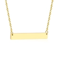 Minimalistische S925 Sterlingsilber Halskette mit rechteckigem Bar-Anhänger in Goldoptik - Klein / Gold