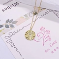 Minimalist S925 sterling silver sunflower necklace with radiant golden sunburst pendant - 925 Silver / Gold