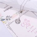 Elegant S925 sterling silver sunburst pendant necklace on a minimalist decorative card - 925 Silver / White Gold