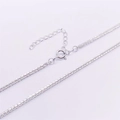 Collana a catena in argento sterling S925 con chiusura a molla e catenella regolabile - 2mm Larghezza (55+5cm Lunghezza)