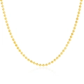 Poliertes S925 Sterlingsilber Kugelketten-Halskette mit Goldfinish auf weißem Grund - 1.2mm 45cm / Gold