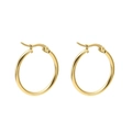 Orecchini a cerchio in argento sterling S925 con finitura placcata in oro lucido - Argento 925 / Oro