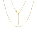 Verstelbare 925 sterling zilveren vergulde ketting met naalduiteinde en schuifkraal - 925 zilver / Goud