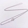 Feine S925 Sterlingsilber Kugelkette mit Italy-Prägung und sicherem Federringverschluss - 1.0mm 45cm / Weißgold
