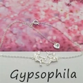Pulsera ángel y demonio de plata de ley S925 con colgante de corazón y cierre ajustable - Plata de Ley S925 Completa / Plateado