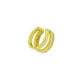 Dettaglio macro del polsino doppio a U in argento S925 con finitura dorata opaca moderna - Argento 925 / Oro (Singolo)