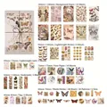 Vintage butterfly scrapbook kit with 83 pieces of stickers and botanical paper ephemera - Butterfly Chronicle