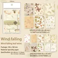 Carta per scrapbooking vintage con foglie e farfalle, carta speciale materica autunnale - Vene di Foglie Cadenti