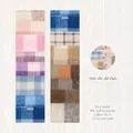 Plaid vintage paper tape with grid patterns for DIY scrapbooking, 50mm wide x 2m long - Soft Cloth