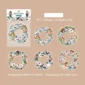 Σετ αυτοκόλλητα PET Dream Angel Retro με vintage φλοράλ σχέδια για DIY scrapbooking - Άγγελος της Σπασμένης Σελήνης