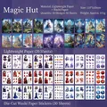 Magic Hut 50pcs vintage dark fantasy washi paper stickers for scrapbooking journals - Magic Hut