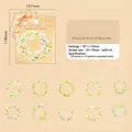 Blossom Nest of Warmth PET sticker pack with watercolor floral wreaths for DIY journals - Warm Flower Dream Nest