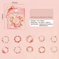 Adesivi PET Floral Whispered Notes con 10 motivi di ghirlande rosa per decorazione fai-da-te - Sogno Caldo dai Petali Morbidi