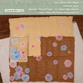 Kit scrapbooking floreale retrò con carta vintage e adesivi di fiori traslucidi - Tè Caldo di Yuetang