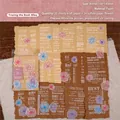 Kit Retro Story con adesivi floreali vintage e carta kraft per scrapbooking fai da te - Ricerca nel Vicolo dei Libri