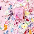 Multi-color watercolor butterfly sticker set with elegant pink butterfly garden gift box - Butterfly Garden (46 pcs)