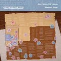 Kit collage floreale vintage con 44 pezzi di adesivi in vellum e fogli di carta kraft - Vista sul Mare di Yunting