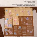 Kit collage floreale retrò con carta kraft vintage e adesivi traslucidi - Ramo Sud del Vento