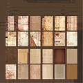 Vintage coffee brown sticker set featuring old bill designs for scrapbooking and DIY crafts - Coffee Grid