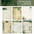 Retro Dunkelgrünes DIY-Journaling Scrapbooking Dekorationspapier Set 30 Blatt - Grünes Kontopapier