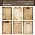 Vintage-Scrapbooking-Papierset mit 30 Blatt Retro-Gitter- und Terminplandesigns - Spuren der Zeit Papier