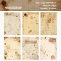 Vintage Scrapbooking-Papier mit Kaffeeflecken-Textur und handschriftlichen Elementen - Vergilbtes Kaffeepapier