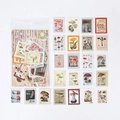 Pegatinas de sellos de hongos vintage para scrapbooking con detalles botánicos - Notas de Hongos