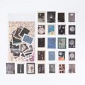Retro astronomy stamp stickers with moon phases and vintage space exploration designs - Space Odyssey