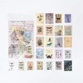Set di adesivi vintage a forma di francobollo con farfalle e fiori per scrapbooking fai-da-te - Enciclopedia degli Insetti
