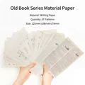 Set de 57 hojas de papel decorativo estilo libro antiguo con patrones de música y texto - Serie de Libros Antiguos (Papel de Escritura)