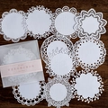 White hollow lace paper for DIY scrapbooking featuring intricate floral cutout patterns - Pure White Circular Pattern
