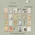 Retro Modernism style craft paper set for scrapbooking with 25 pieces of vintage sheets - Modernism