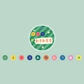 Pastel cartoon washi tape stickers set with numbers and hand-drawn floral patterns - Counting Sheep