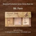 Vintage Farn Botanik Papier Notizblock Set mit drei Pflanzen Designs und 60 Blatt - Herr Farn