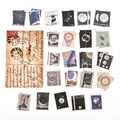 Vintage astronomy and tarot stamp sticker set with retro envelope for DIY journaling - Astrology Records