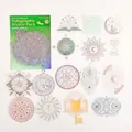 Stickers Magic World holographiques laser or PET avec motifs astrologie mystiques 45pcs - Monde des Sorciers