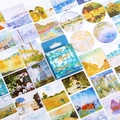 Monet Impressionismus Aufkleber-Set in blauer Box für Vintage DIY-Scrapbooking - Monet