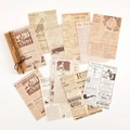 Vintage-Scrapbooking-Papierset Loft Collection mit Retro-Zeitungsmustern und Schnur - Vintage Zeitungsausschnitt Stil