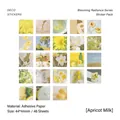 Deco Stickers box with 46 warm yellow floral and still life aesthetic adhesive photos - Yellow - Naixing