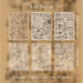 Vintage craft paper set with retro handwriting and engineering drafts for DIY journaling - Life Essays