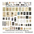 Kit per scrapbooking vintage Memoria del Tempo con 200 fogli di adesivi e mappe - Memoria del Tempo