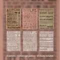 Vintage retro quote stickers set in kraft paper style with inspirational typography - Between the Lines