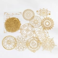 Golden Magic Star Array bronzing lace hollow paper for DIY journal scrapbooking stickers - 10 Pcs / Magic Star Array