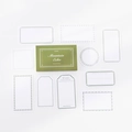 Mountain Echo stationery set with grass green matchbox and assorted vintage labels - Mountain Echo