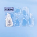 Wish Bottle serie transparante PET stickers set van 20 stuks met diverse vaten ontwerpen - Wensfles
