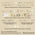 Retro-Natur-Scrapbooking-Set mit 260 botanischen Aufklebern und Papier für Tagebücher - Berg-Natur-Zitate