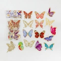 Butterfly Dreamland PET Sticker mit Goldfolie für DIY Scrapbooking und Planer Deko - Schmetterling Fantasie