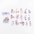 Violet floral PET sticker set for journaling featuring lilac and botanical themes - 30 Pcs / Purple Floral (The Lilac)